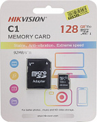 HIKVISION <HS-TF-C1-128G+microSD-->SD Adapter> microSDXC MemoryCard 128Gb V30