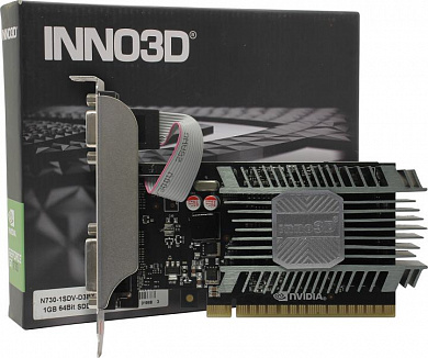1Gb <PCI-E> DDR3 Inno3D <N730-1SDV-D3BX> (RTL) 64bit D-Sub+DVI+HDMI <GeForce GT730>