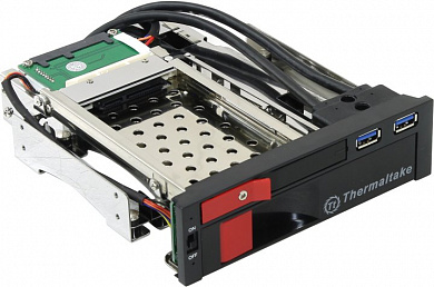 Thermaltake <ST0026Z> Max 5 Duo SATA HDD Rack (корзина+backplane на 1HS SATA 3.5"HDD и 1HS SATA 2.5"HDD + 2x USB3)