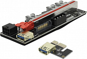 <VER018> Адаптер PCI-Ex1 M --> PCI-Ex16 F (питание Molex, SATA, 6pin)