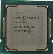 CPU Intel Core i3-10105 BOX  3.7 GHz/4core/SVGA UHD Graphics630/6Mb/65W/8 GT/s LGA1200