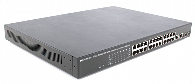 MultiCo <EW-P72424IW> Управляемый коммутатор (24UTP 100Mbps PoE +2Combo 1000BASE-T/SFP)